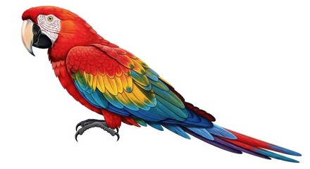 Fototapeta premium Scarlet Macaw Parrot Perched bird tropical bird