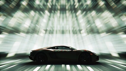 Car with Bokeh Motion Blur Background at Night