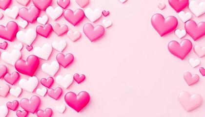 Pink and white vector heart pattern background for Mother's Day,  happy,  romantic