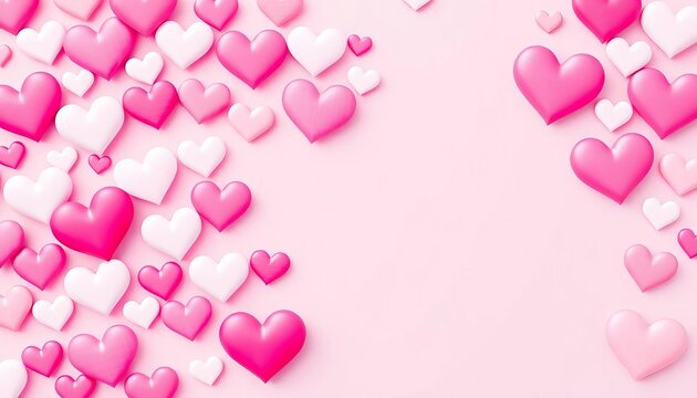 Pink and white vector heart pattern background for Mother's Day,  happy,  romantic