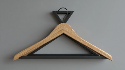 Wooden triangular hangers stacked