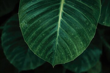 Abstract green foliage texture with natural backdrop