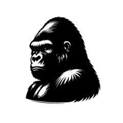 Gorilla 22 Vector | Strong Wildlife Ape Illustration