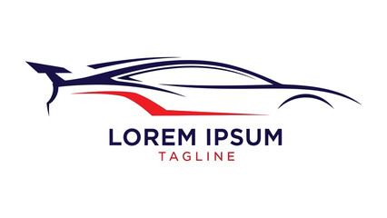 Sleek automotive design: a minimalist and stylized car logo, highlighting speed and innovation, perfect for branding and graphic use.