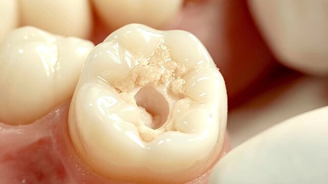 Dentist performing root canal treatment procedure
