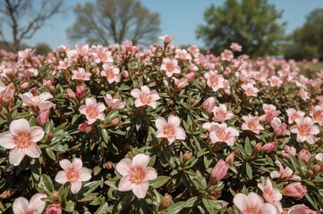 Fototapeta premium Rombusa flowers serve well as ground covers, hedges, or edging plants