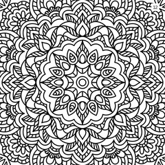 Black and White Mandalas Adult Coloring Book  