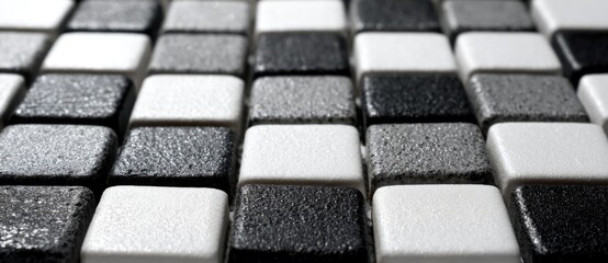 Obraz premium Geometric black and white tile pattern