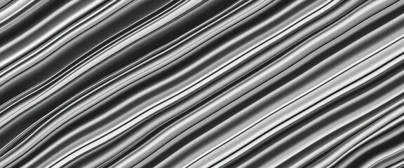 Abstract monochrome seamless pattern of smooth, diagonal zig-zag lines,  simple,  graphic