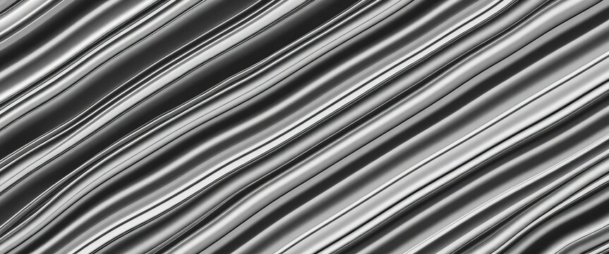 Abstract monochrome seamless pattern of smooth, diagonal zig-zag lines,  simple,  graphic
