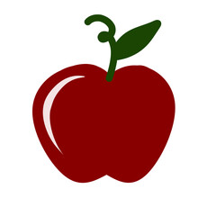 red apple vector illustration