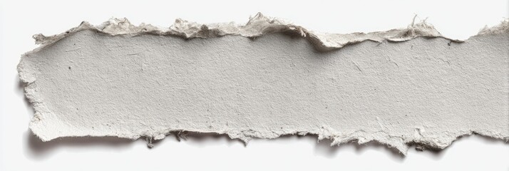 Ripped piece of light gray paper