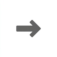 Obraz premium Simple, dark gray right-pointing arrow icon on a white background