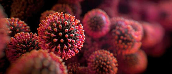 Vibrant, detailed virus close-ups