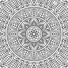 Black and White Mandalas Adult Coloring Book 