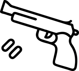 vector illustration of a gun