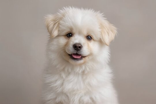 Portrait of a clever young phalene dog