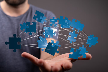 Business collaboration, problem-solving, and strategic partnerships visualized.  Ideal for teamwork, solutions, and networking concepts.