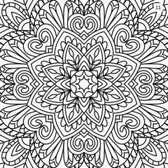 Black and White Mandalas Adult Coloring Book 