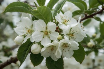 Obraz premium Spring blossoms of the plum tree (Prunus domestica)