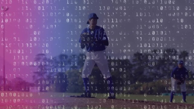 Animation of data processing over diverse baseball players