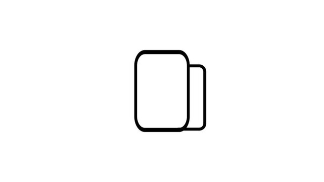 Copy icon animation - Essential basic icon motion design