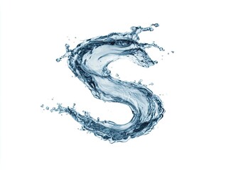 Water splashes forming the letter S (3)