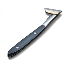 Sharp, angled blade tool with dark handle