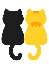 black and orange cat sitting