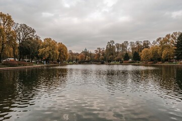 Scenic water body on a cloudy September afternoon