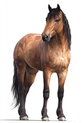 Obraz premium Full shot of a light brown horse
