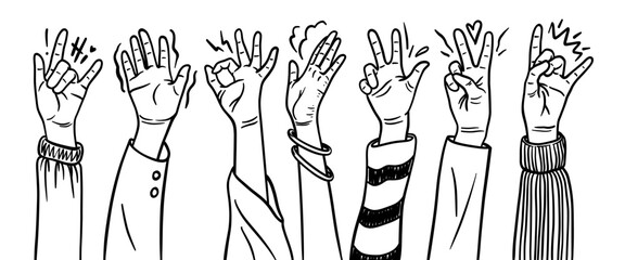 Hand drawn doodle vector set. Collection of cute hand drawn doodle.