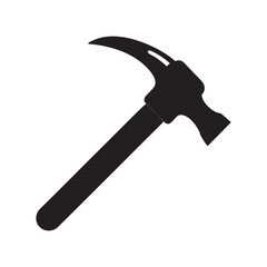 Curved Claw Hammer Silhouette Icon