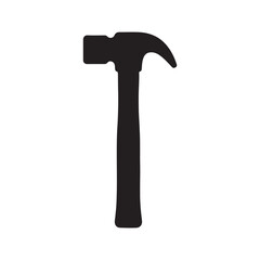 Claw Hammer Silhouette Icon