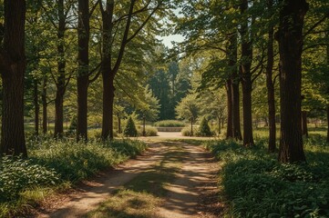 Obraz premium Trail Leading to a Submerged Garden