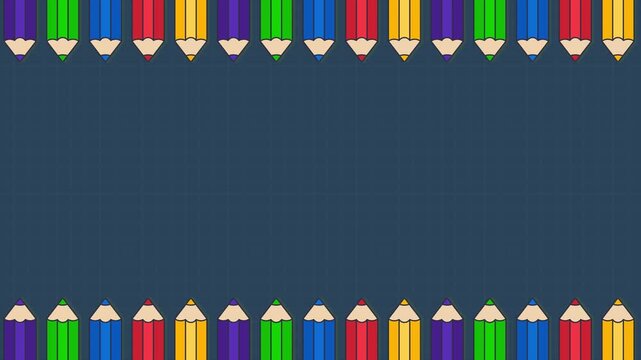 Back to School with colorful pencil icon