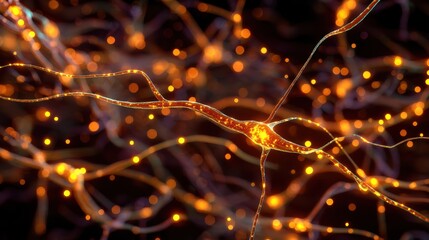 Visualization of dopamine activity in brain concept of mood memory and focus