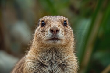 Fototapeta premium Close-up of a Prairie Dog in its Natural Habitat