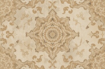 Obraz premium Vintage worn beige decorative pattern