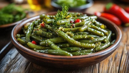Delightful Traditional Turkish Dish: Olive Oil Green Beans, Known As Zeyagli Taze Fasulye In Turkish Cuisine. A Must-Try Meal!