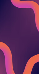 Purple Orange Gradient Copy Space Abstract background with Fluid Curve lines for design