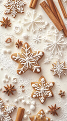 Gingerbread cookies with copy space