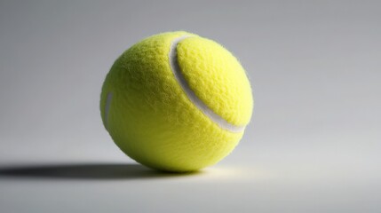 Isolated Tennis Ball on Grey Background