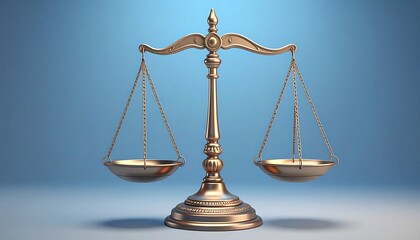 Antique golden scales of justice