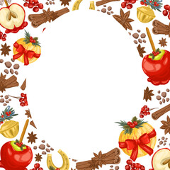A hand-drawn vector Christmas wreath with red and blue berries, holly leaves, and fir branches. Perfect for holiday cards, invitations, and festive designs
