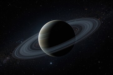 3D visualization of planets featuring planetary belts and glowing rings