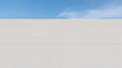 White Concrete Block Facade Outside
