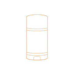 Stylized vector illustration of a modern deodorant stick for scalable graphic design