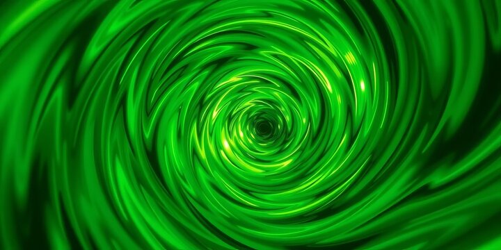 Abstract swirling green vortex, hypnotic spin illusion, swirl, wallpaper