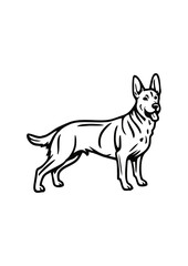 dog head concept logo design